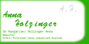 anna holzinger business card